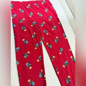 Polo Ralph Lauren Kids Holiday Pajama Pants Red Polo‎ Bear Print Size 12